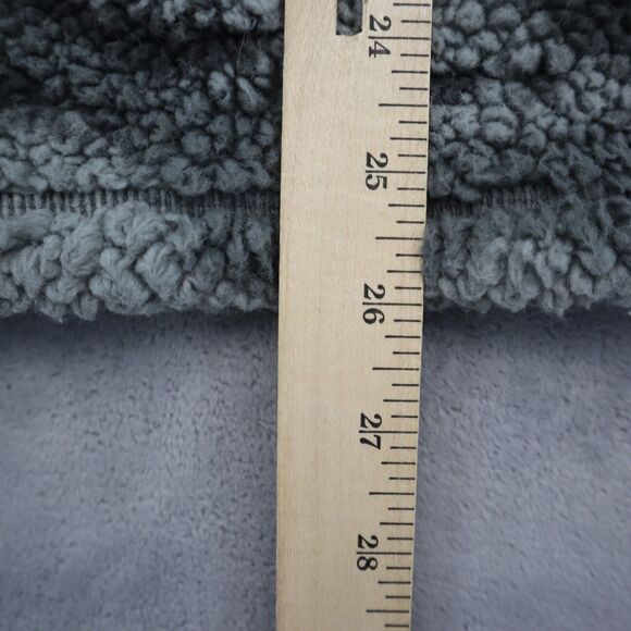 Cozy SHERPA Sweater Womens 2XL Gray Mock Neck Zip Fleece Camouflage Pocket - Picture 6 of 16